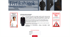Desktop Screenshot of ferfikabatok.hu